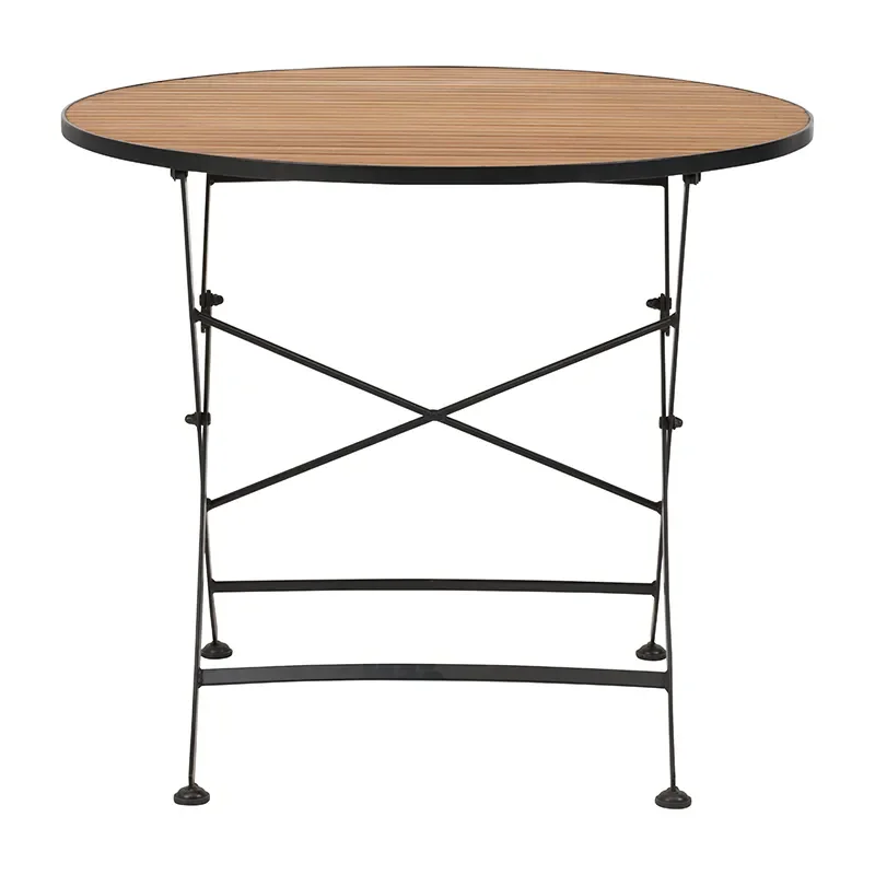 Brewer table  Ø 85 cm  Black / Teak