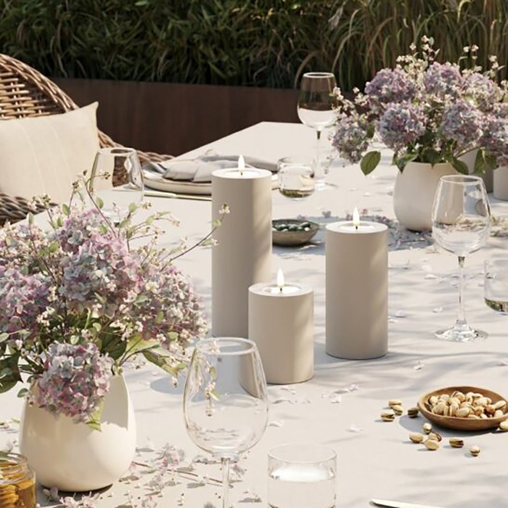  LED outdoor block light 7.5x 10 cm sand