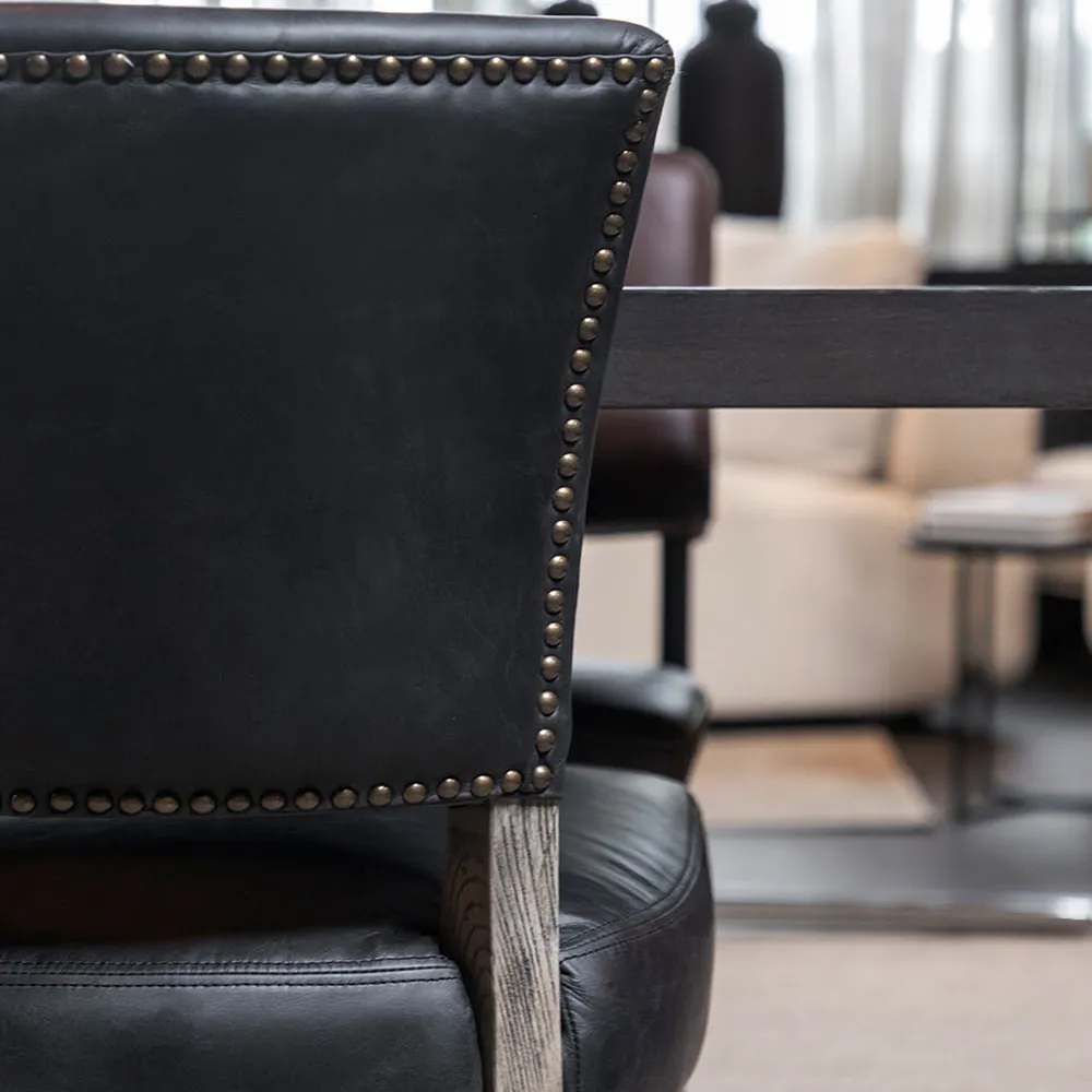 Armchair Maggie black leather