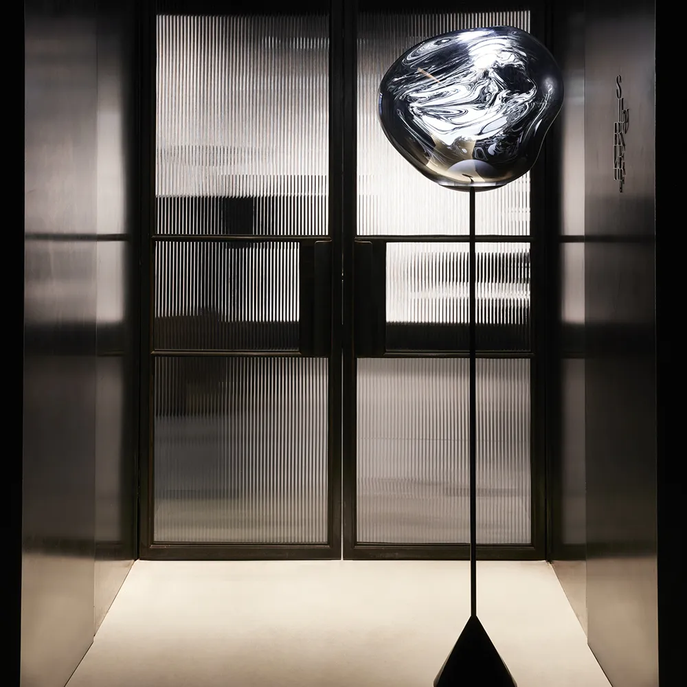 Melt Cone Slim Floor lamp Smoke LED