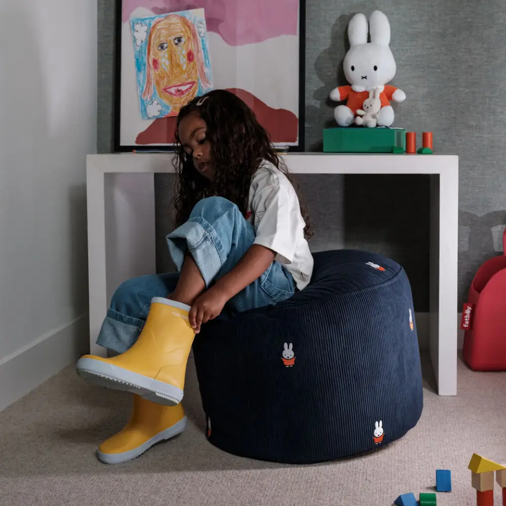 point cord pouf x Miffy deep blue