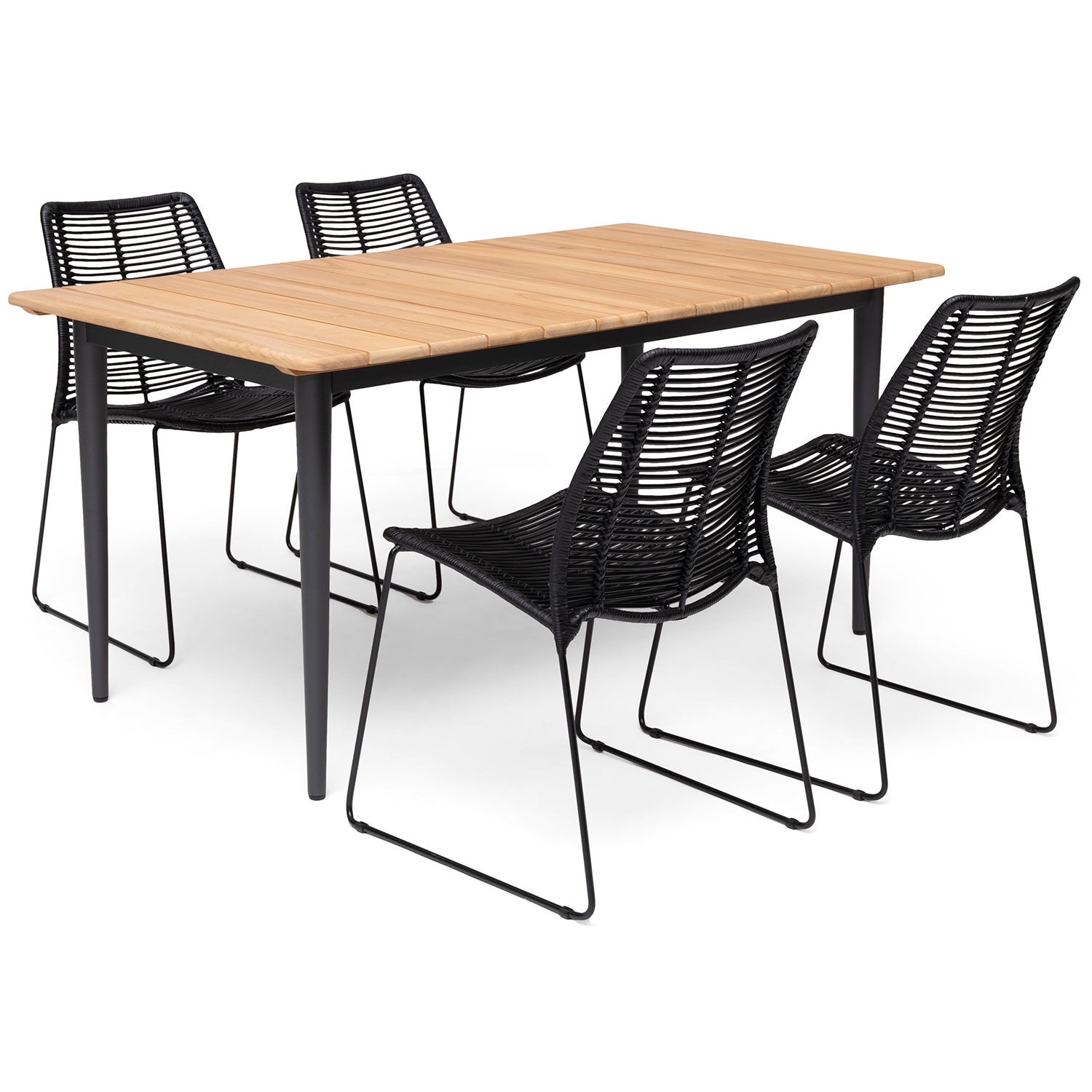 Lerdala dining table 90x160 cm brown aluminum 