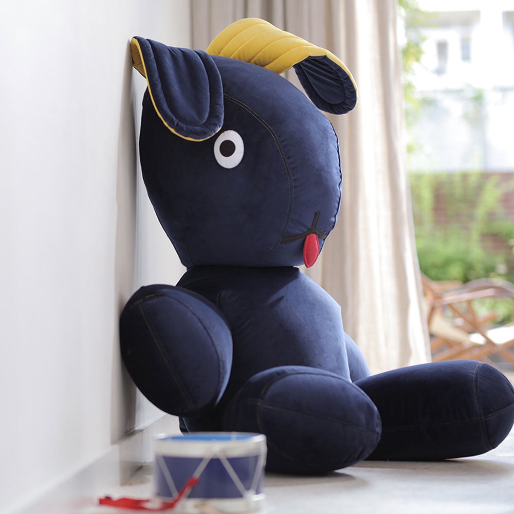 Co9 xs velvet recycled stuffed rabbit taupe