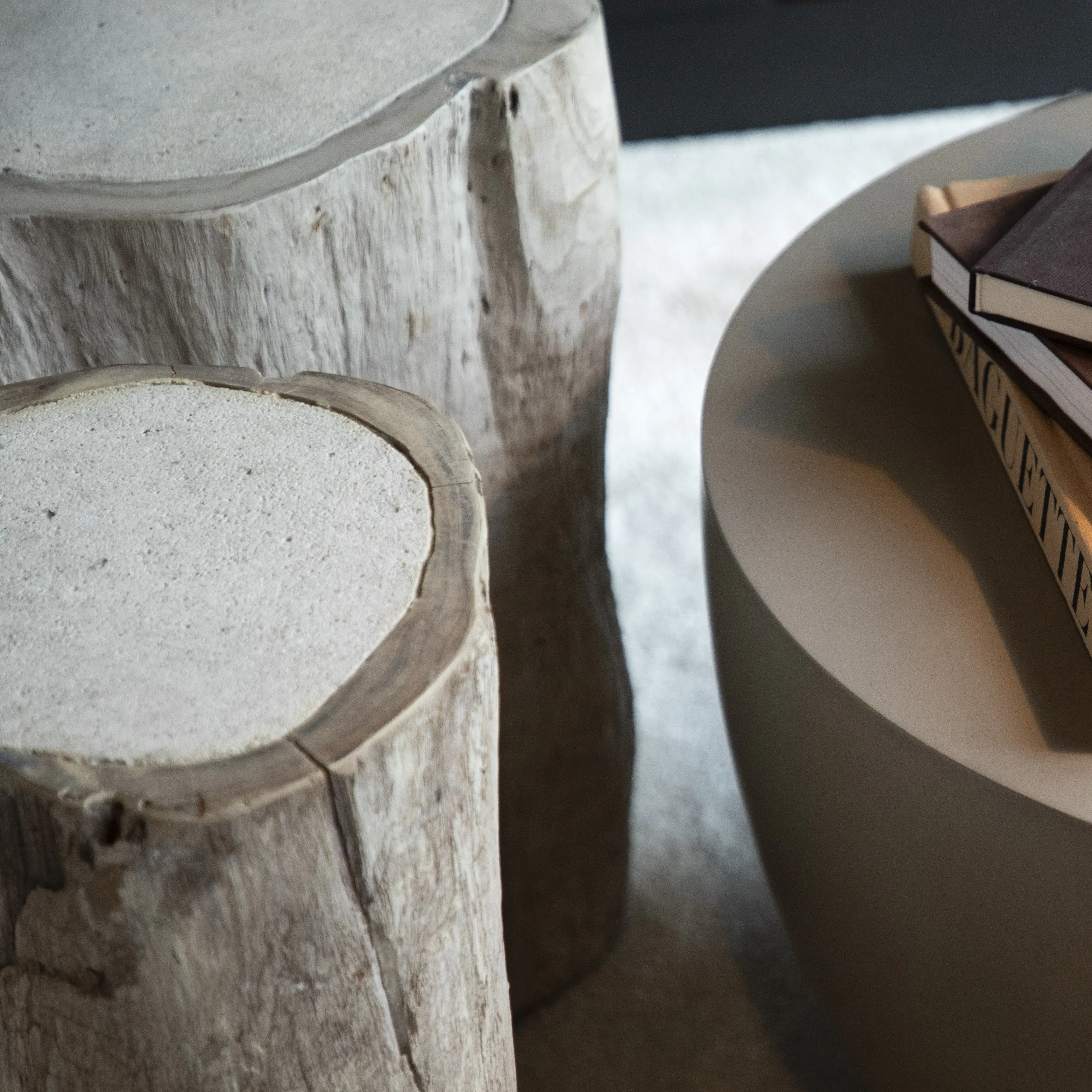 Side table Colorado 40 cm charcoal teak