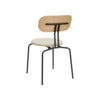 Curious Dining Chair Oak/Black Metal White Sands
