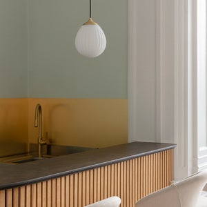 Around the World Lampshade Ø21 cm White/brushed brass