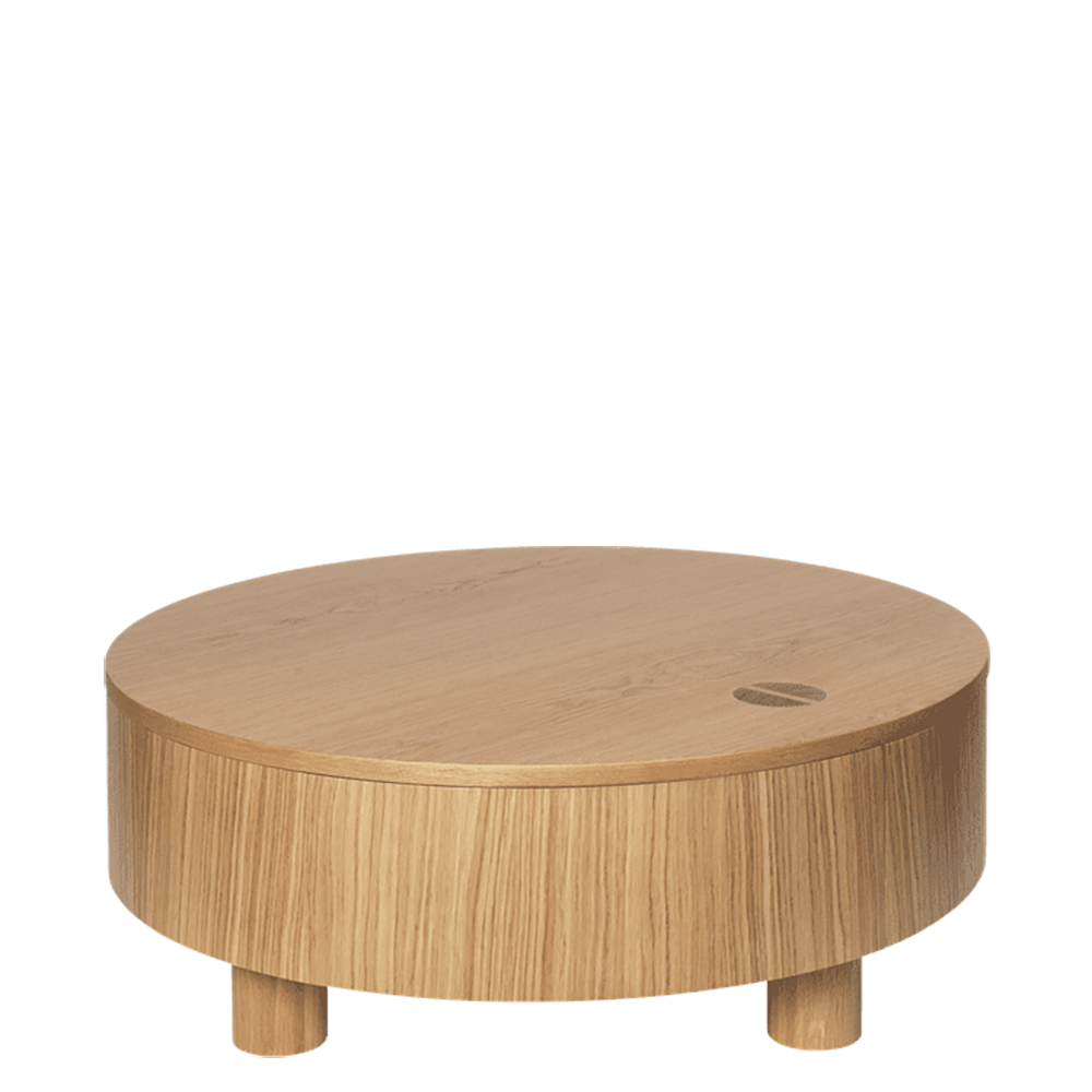 Olles Storage Table - Ø80 - Natural Oak Veneer