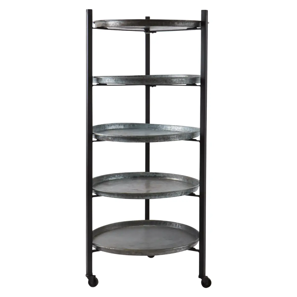 TREASURE Shelving unit Black/brown ~Ø60xH125 cm
