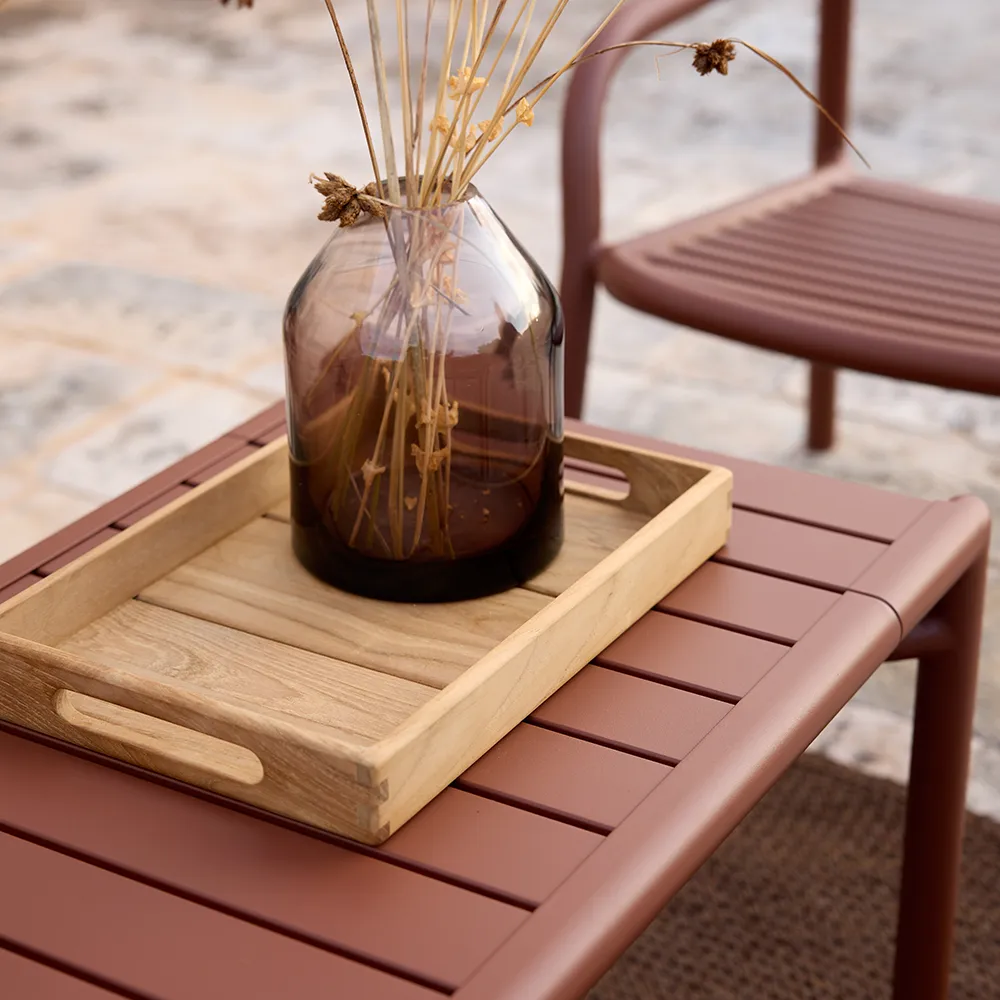 Bliss coffee table/bench Desert red, aluminium