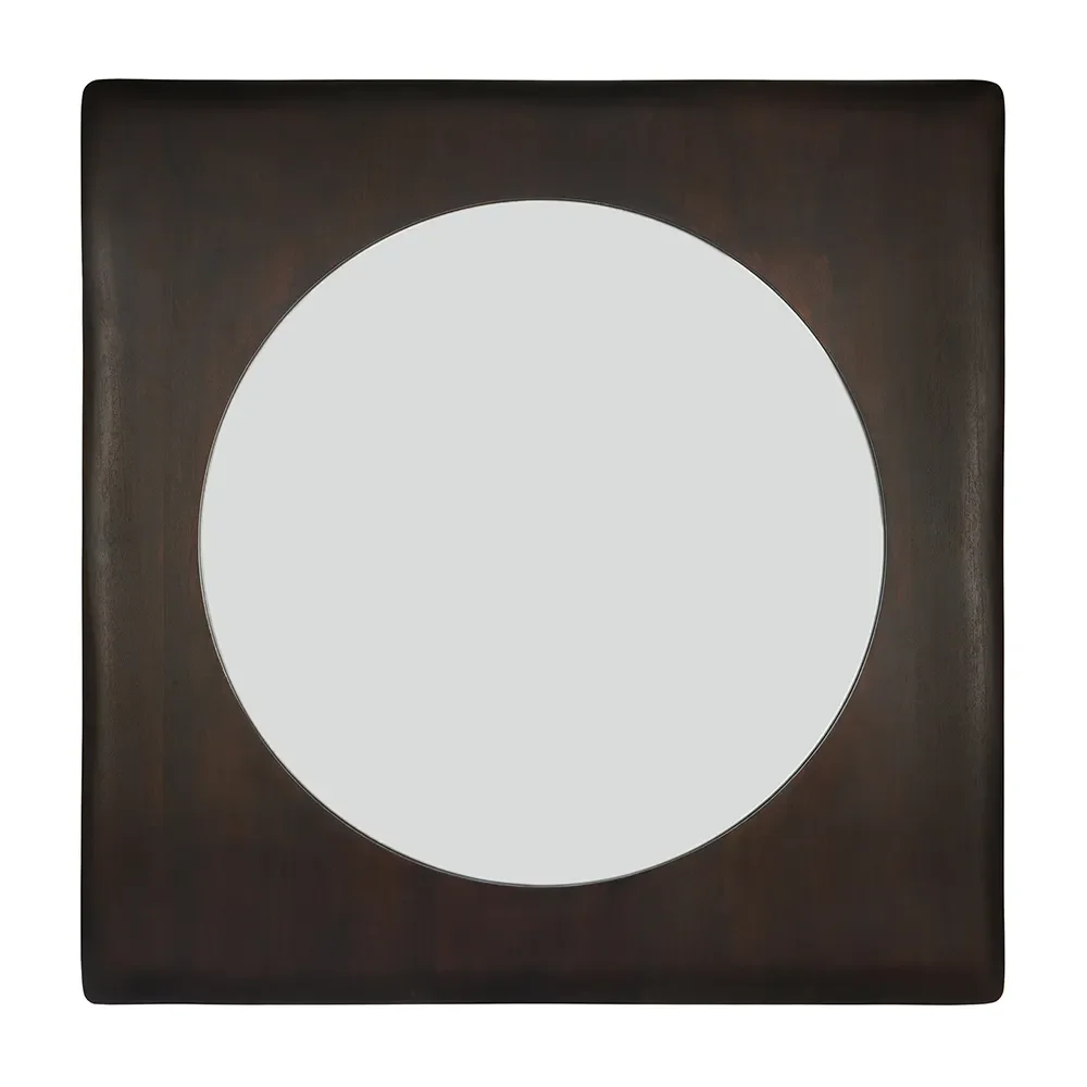 PI wall mirror 100x100 cm lacquered mahogany