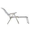 Spaghetti deck chair matt grey aluminium