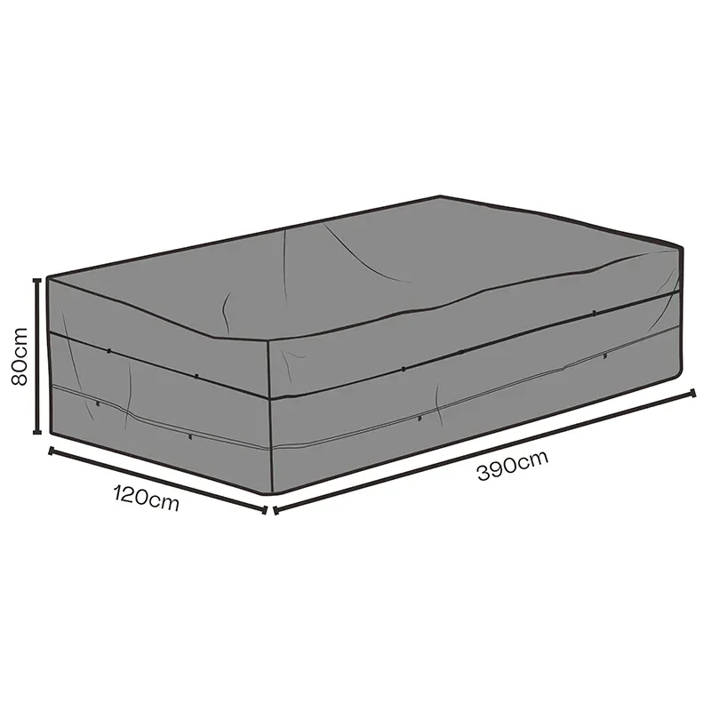  Furniture cover 390x120x80 cm Black breathable