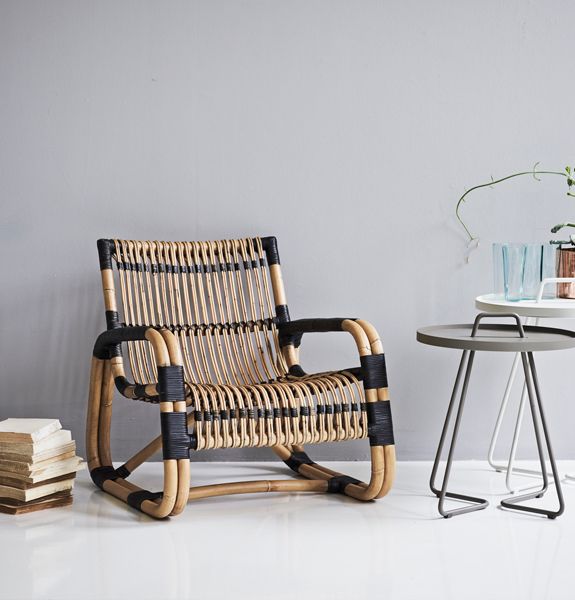 Curve lounge chair Black/Nature