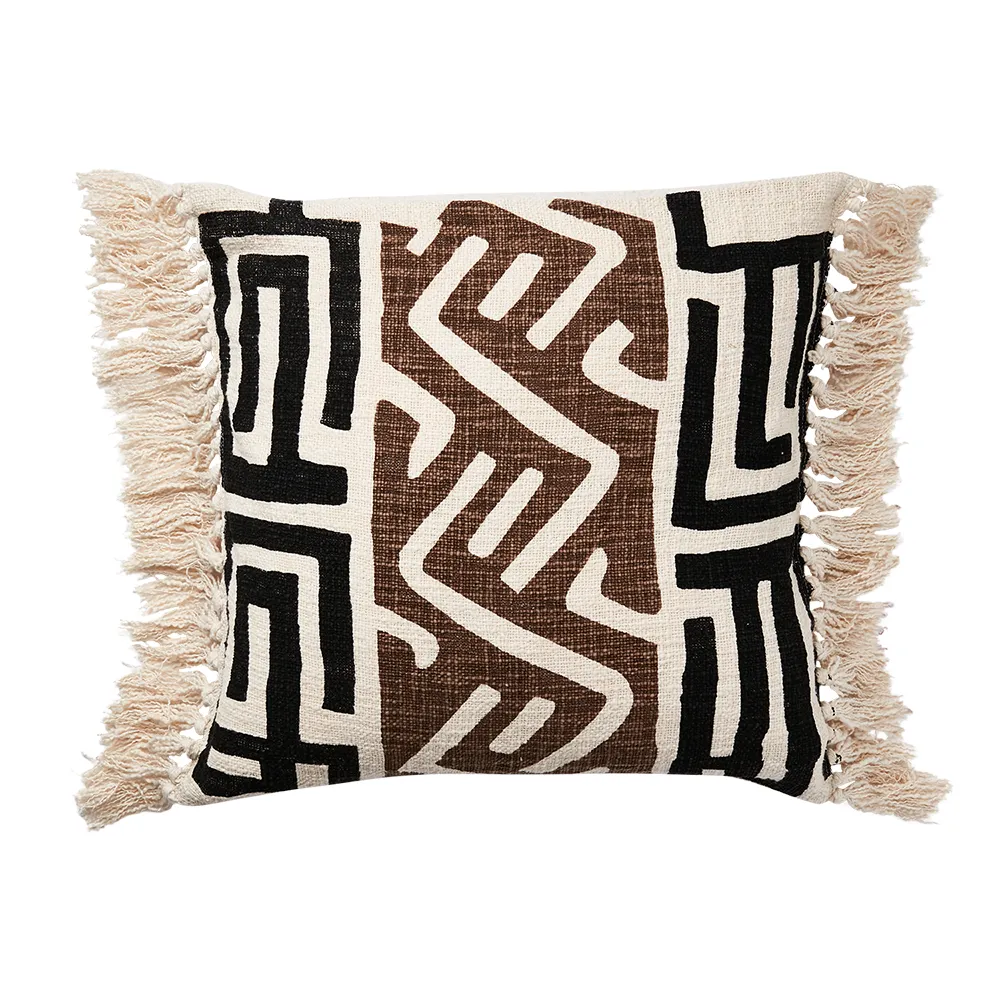  FERNANDO cushion cover natural/black/brown 50x50 cm