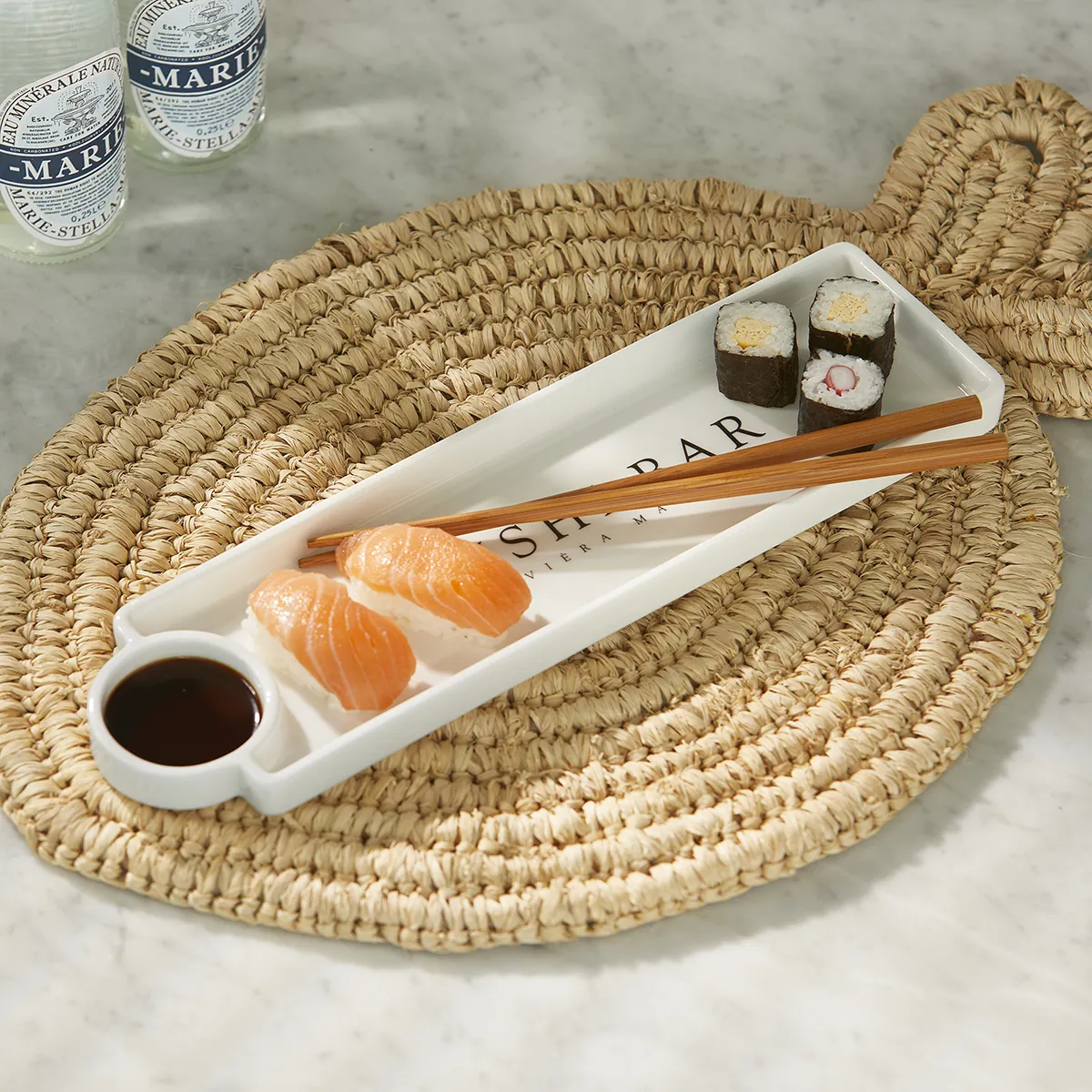 Plate Sushi Bar with chopsticks