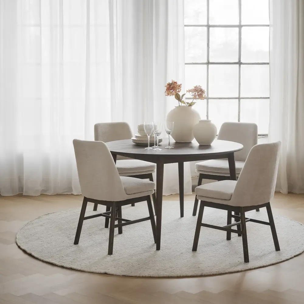 Tyler dining table Ø120-165 cm brown oak