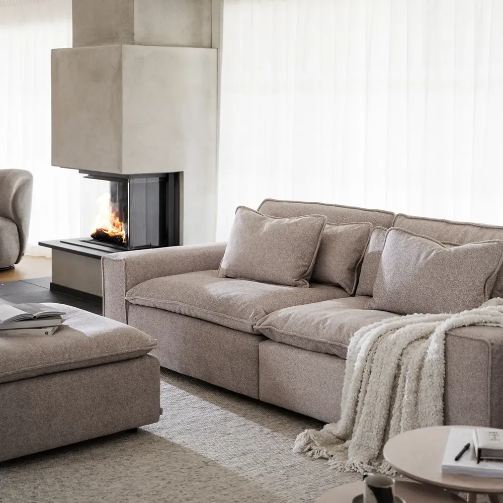 Rawlins footstool fabric Bobby beige