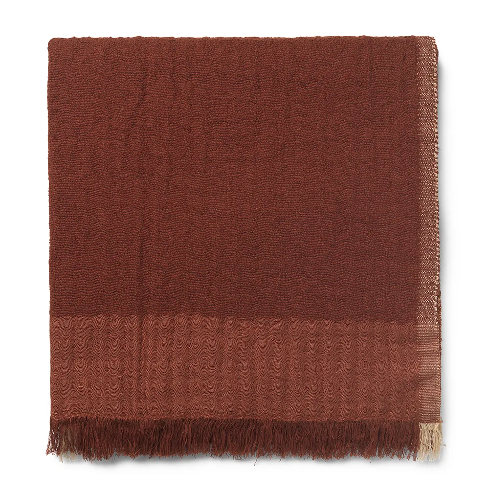 Weaver Throw - Red Brown