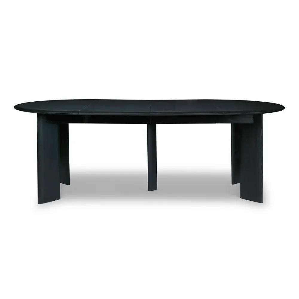 Bevel Dining table 117-217x117 cm - Black Oiled Beech