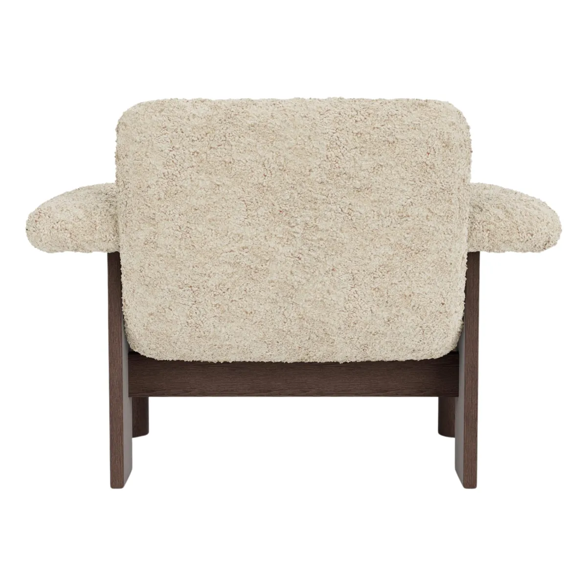 Brasilia Lounge Chair Dark Stained Oak, Sheepskin Nevotex Nature