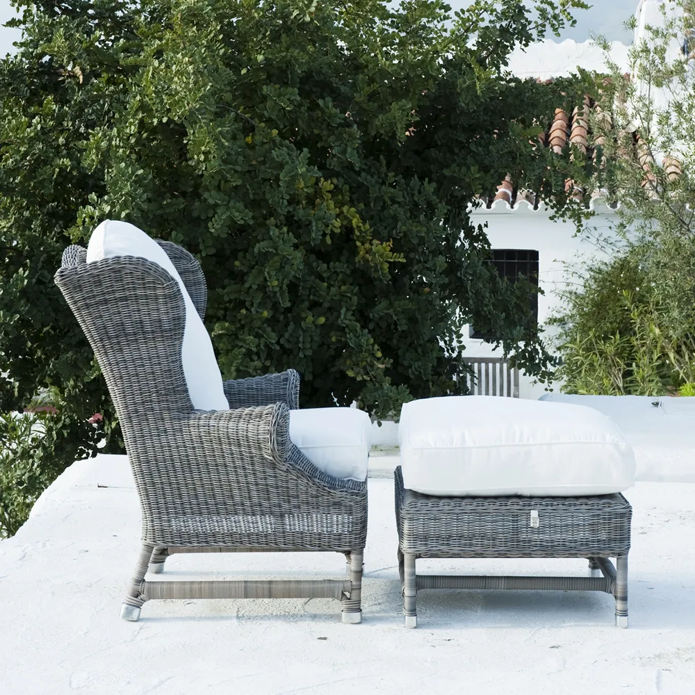 Nicolas wingback armchair artificial rattan