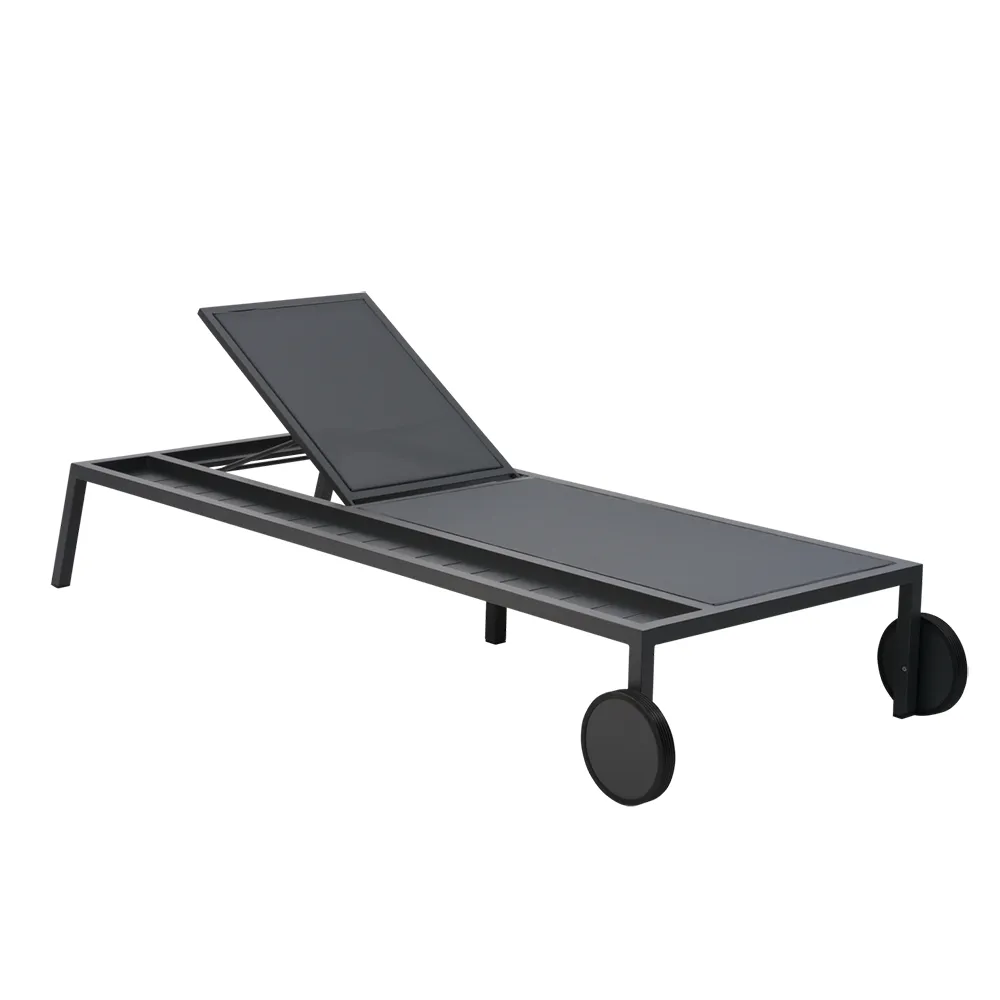 2-pack Samvaro sun lounger anthracite Pearl Grey