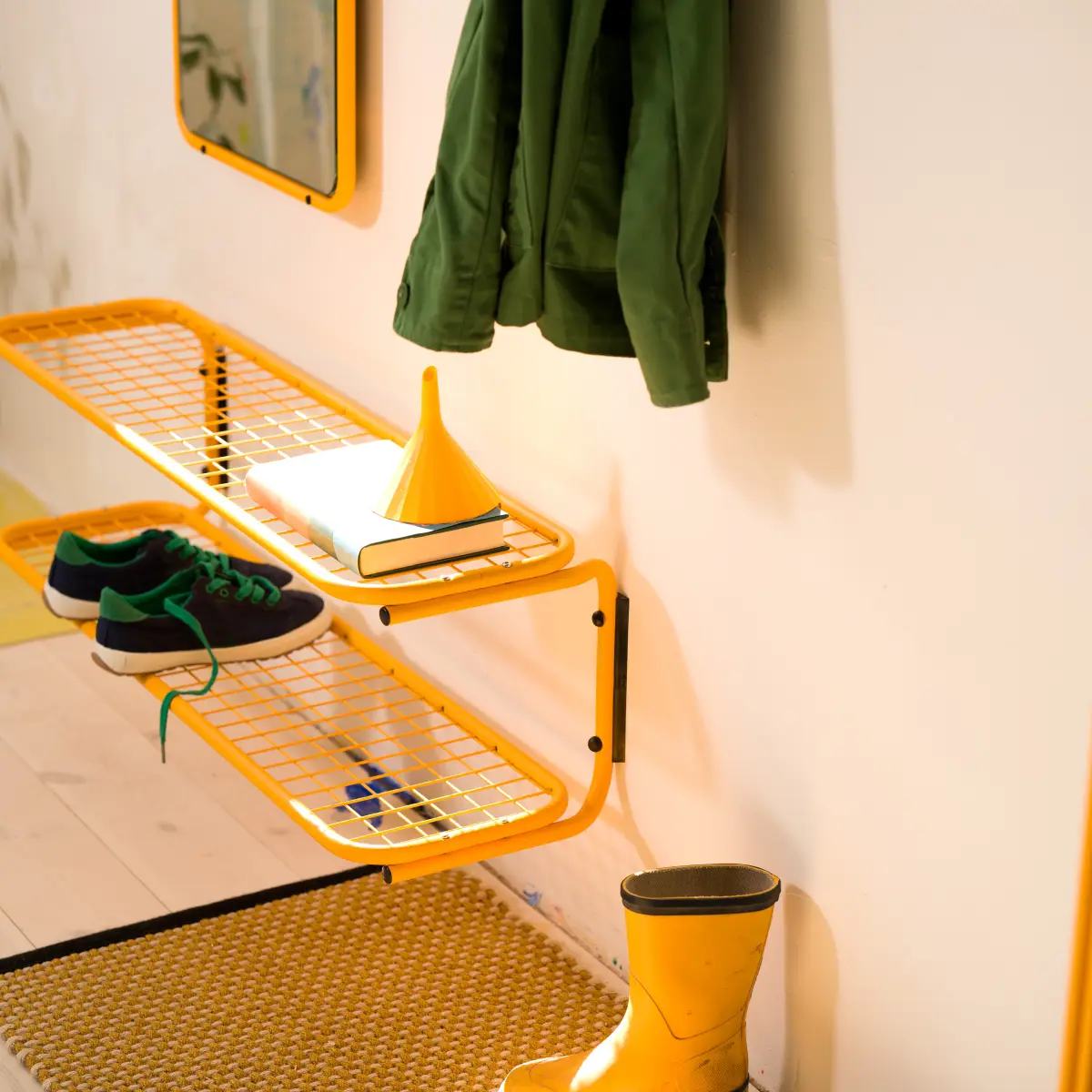 Classic Shoe shelf 100 cm Sun Yellow Sun Yellow