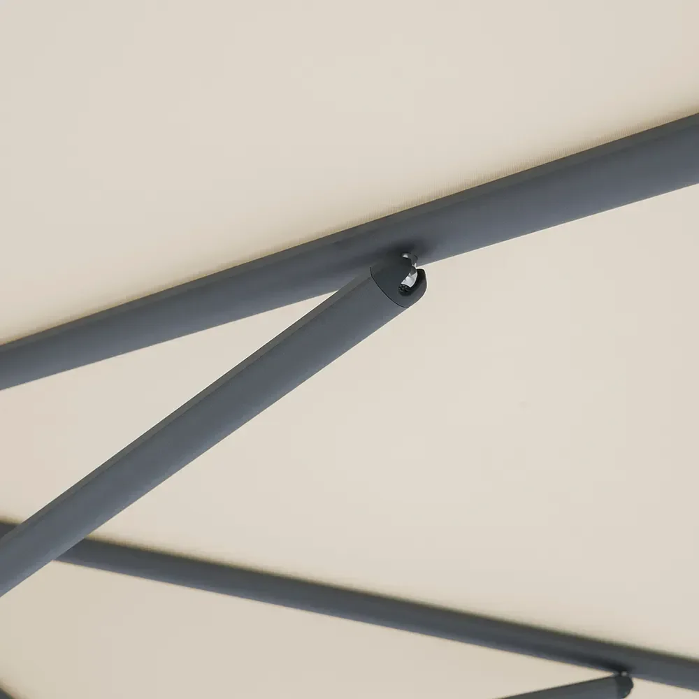 Twist parasol 210x150 cm anthracite Cat.5 665 Chrome