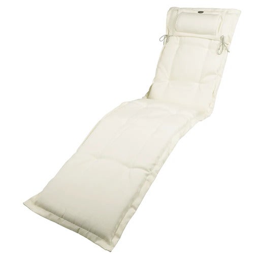 Canyon thin sun lounger cushion structured dralon Offwhite