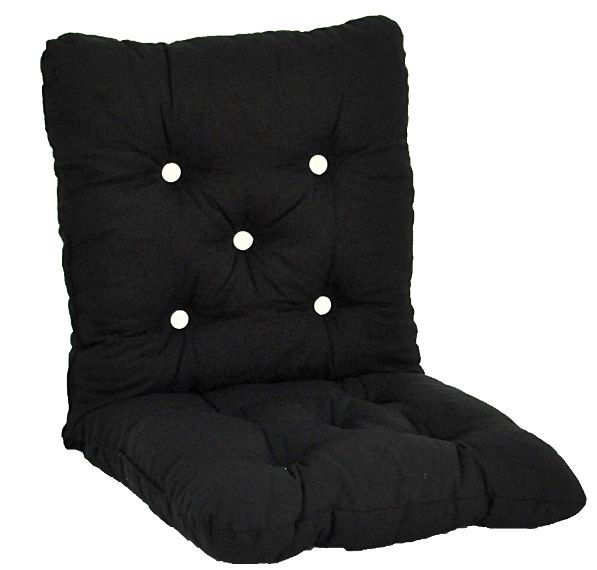 Mini flock dralon cushion Black