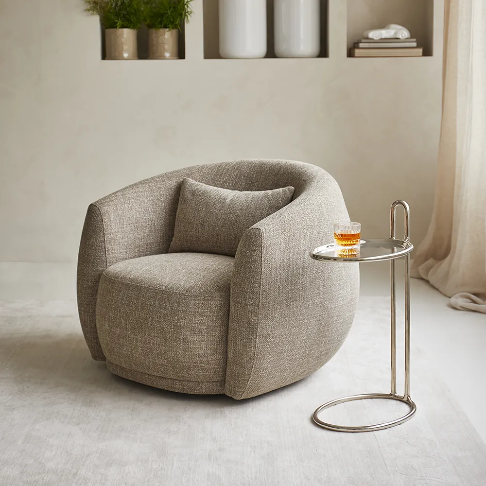 Swivel Chair Leonardo Bright Taupe