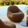 Gem lounge chair m/teak swivel Umber brown, Rise