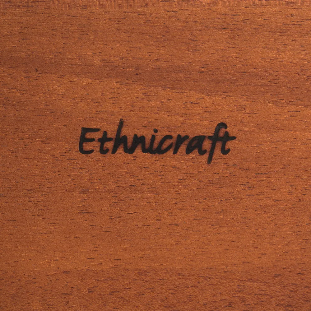 Thin oval trays lacquered mahogany-Set of 2