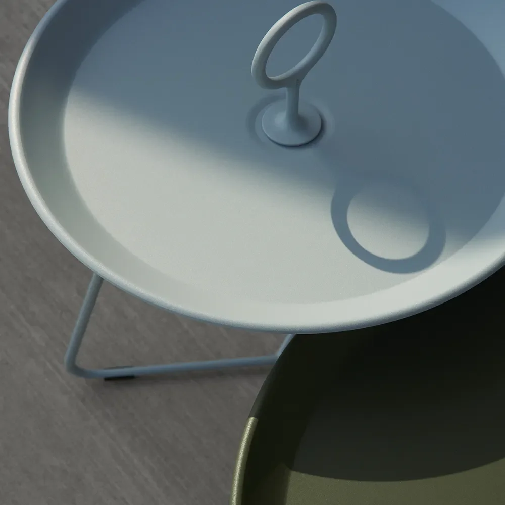 EYELET side table Ø57.5 Ice blue