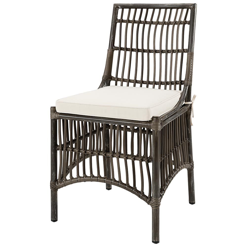 Dining Chair Modest Rattan Grey