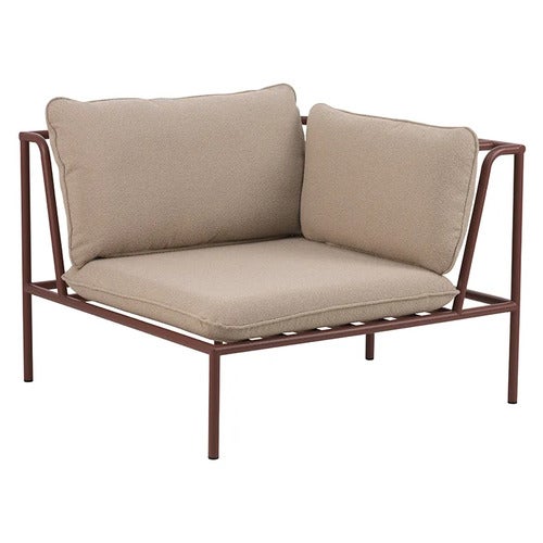 Collier corner piece  Zin red / Teddy beige