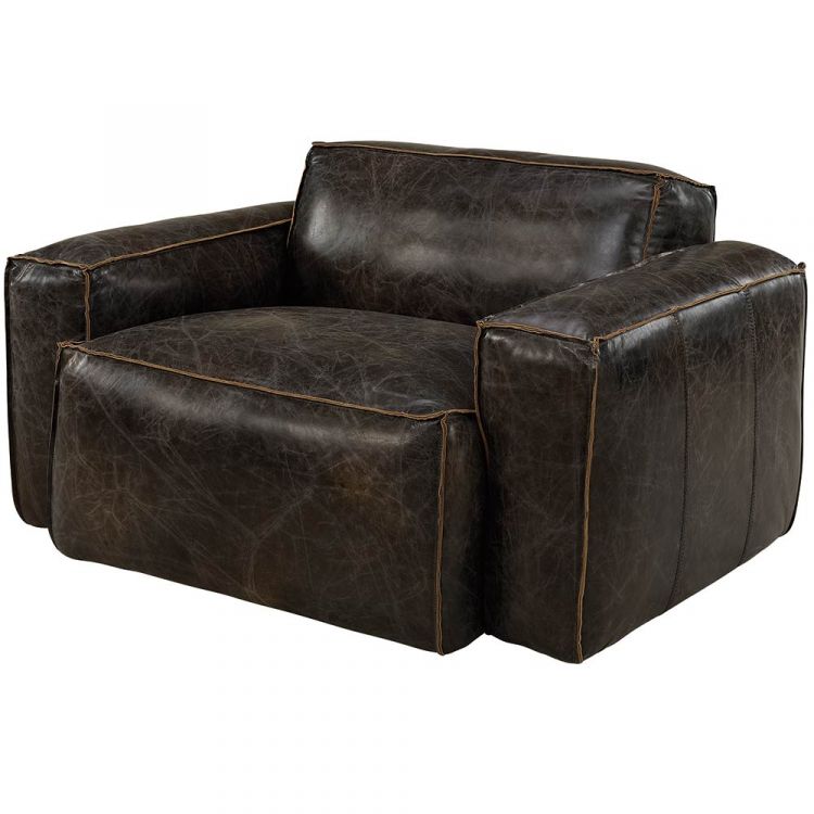 Buddy Leather Fudge armchair