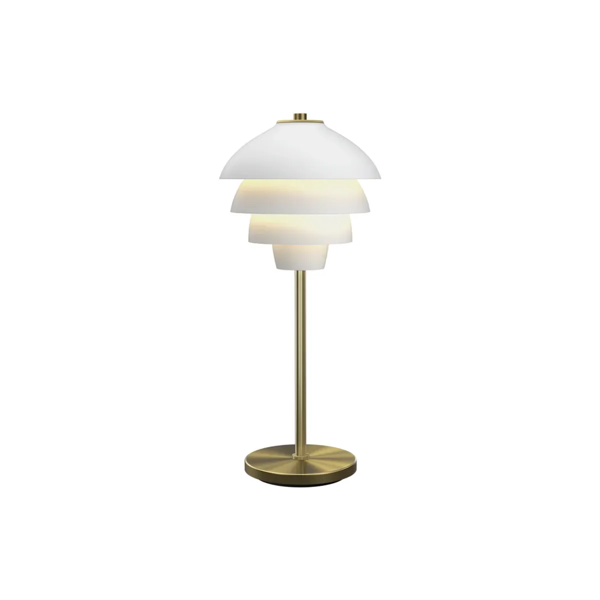 Valencia table lamp Ø18xH41 cm metal matt white/brass