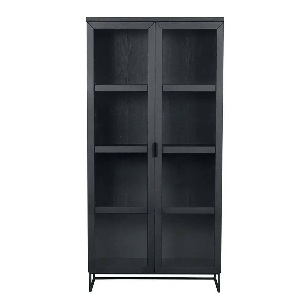 Everett display cabinet black