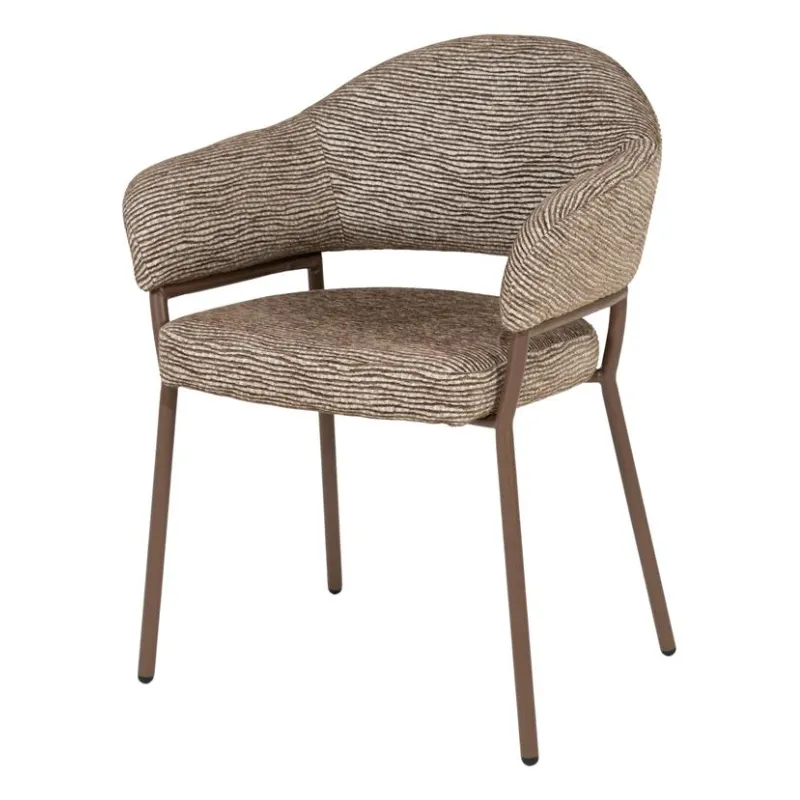 Noda 61x61x80 cm Metal, Foam & Fabric Brown