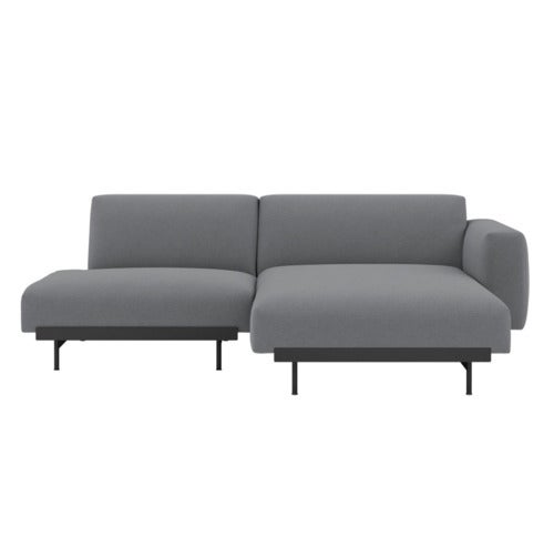 In Situ 2-seater modular sofa - Config 7 - Ocean80/Black