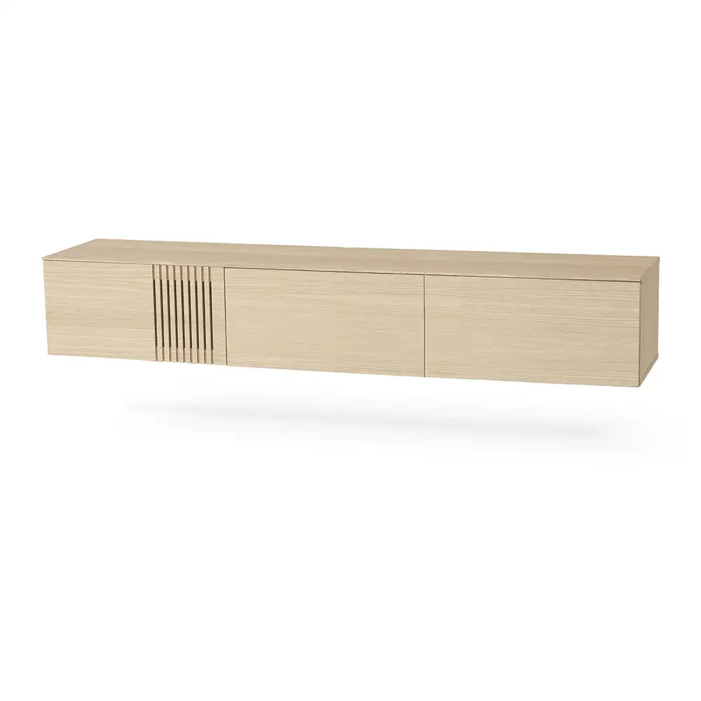 Joel Media bench 180 cm white oiled oak
