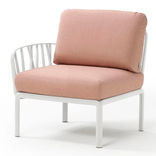 Komodo End Unit White - Rosa Quarzo