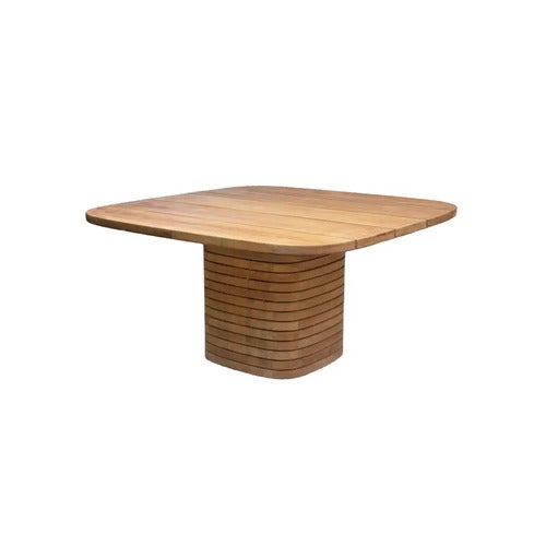 Mellow matbordframe kvadratisk f/bordsskiva 144x144 cm Teak