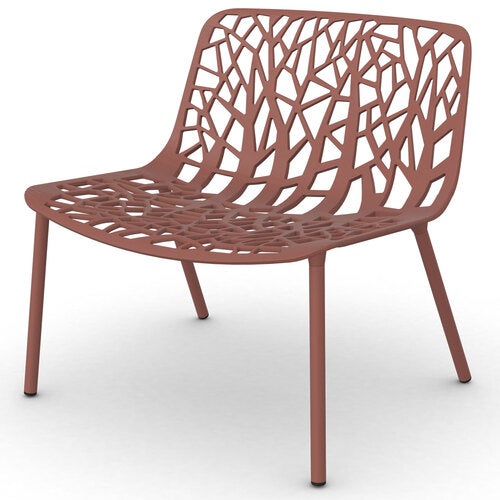 Forest lounge armchair Terracotta