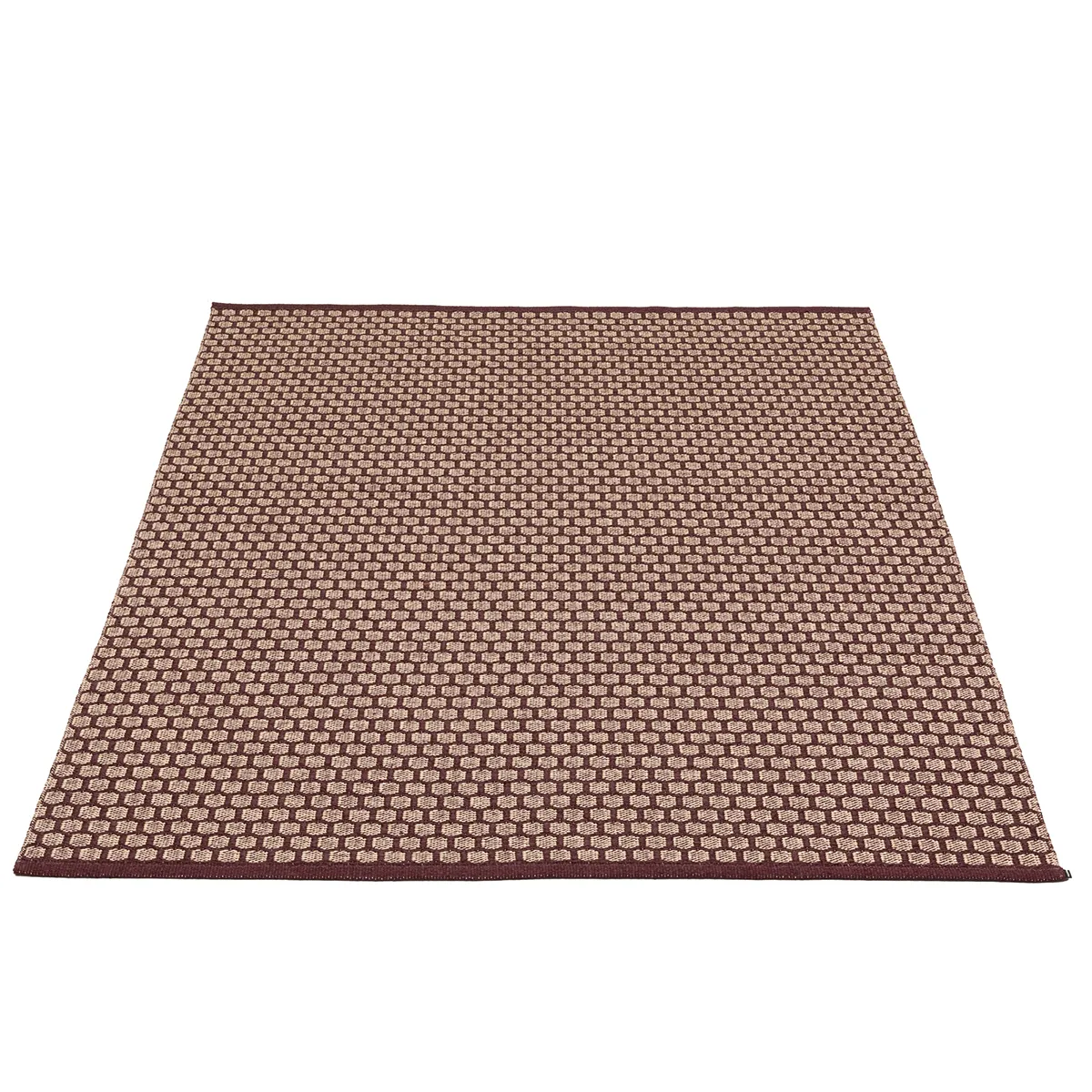 Reversible Plastic Rug MIMI Burgundy/Cream 180x260 cm