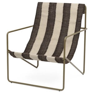 Desert Lounge Chair Olive/Off-white/Chocolate