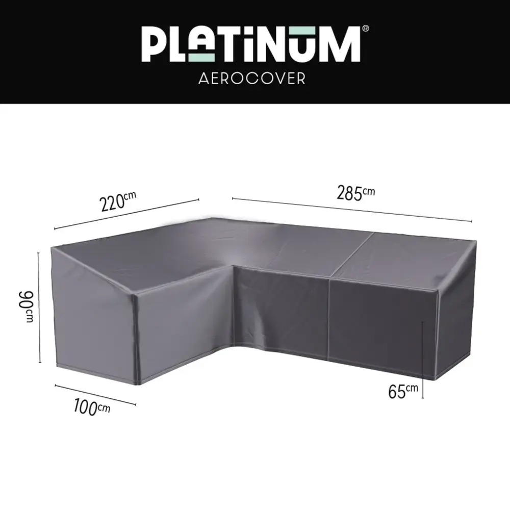 Lounge cover L HB 285x220x100xH65/90 Left Aerocover Anthracite