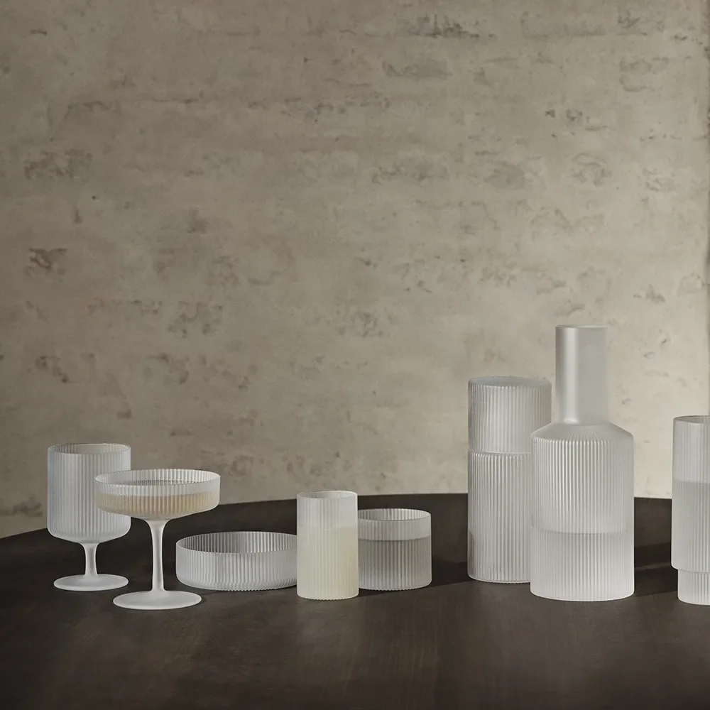 Ripple Wine Glasses - Set of 2 - Frosted