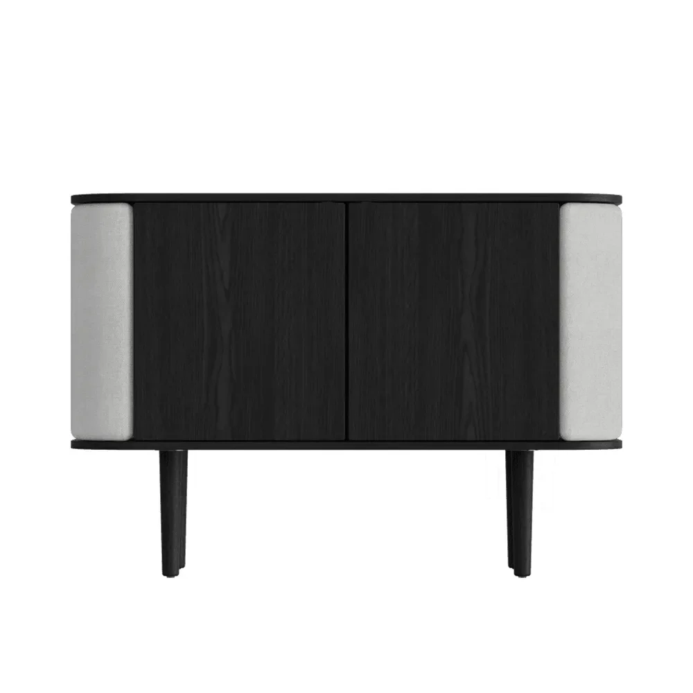 Treasures 2-door cabinet Black Oak/Sterling